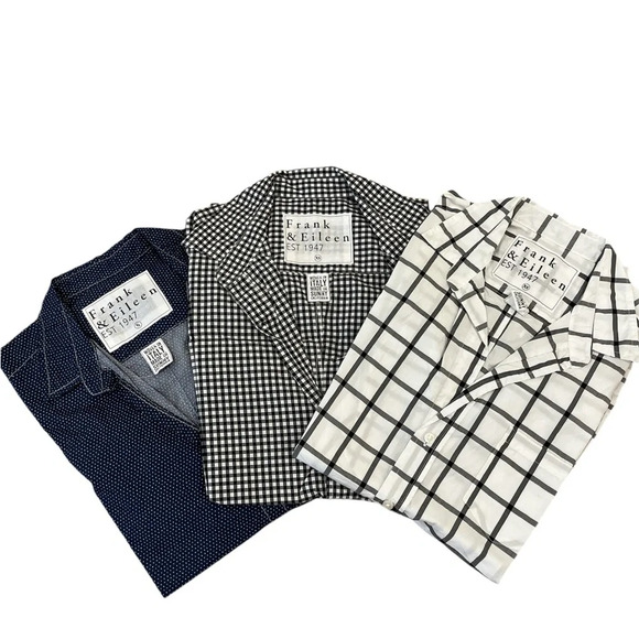 Frank & Eileen set of 3 Barry cotton shirt size XS and S - Picture 1 of 11
